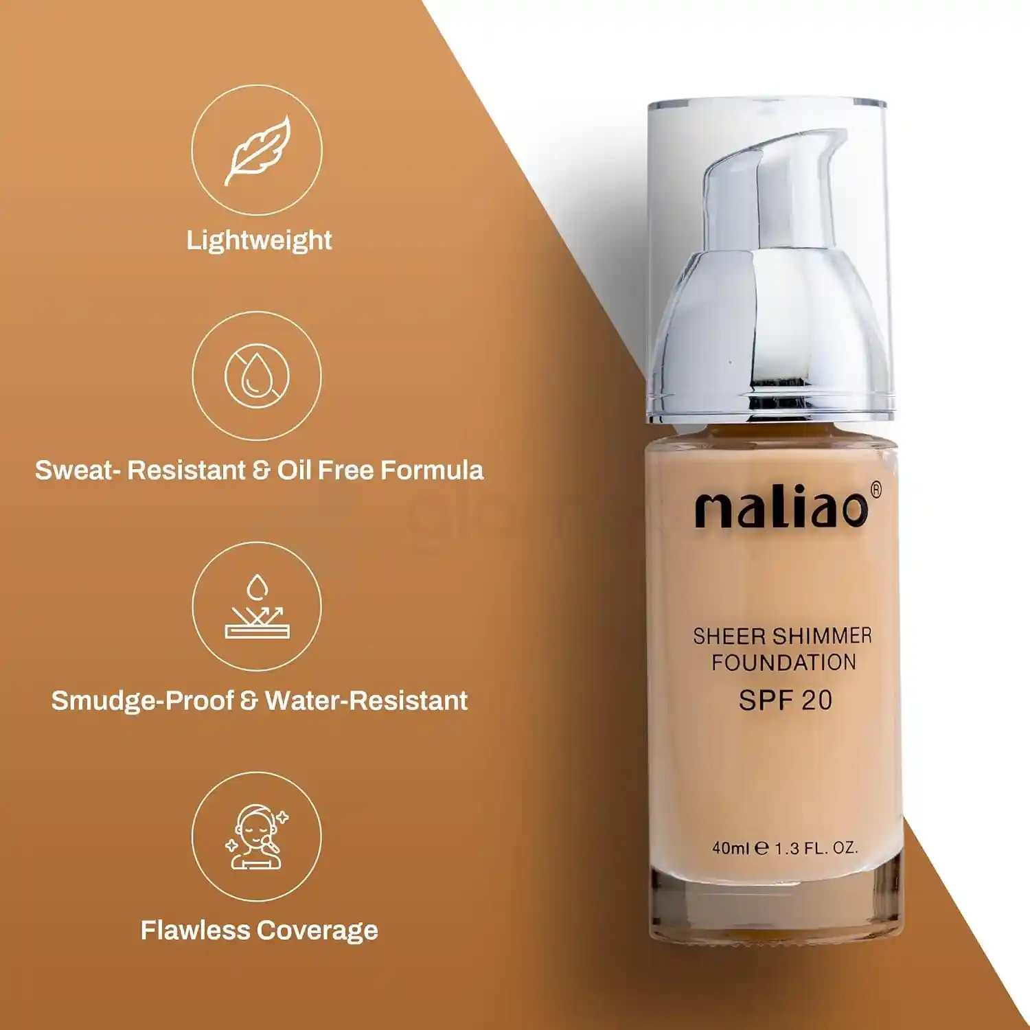 Maliao Sheer Radiance Shimmer Foundation SPF 20 Shade 04 thumbnail 3