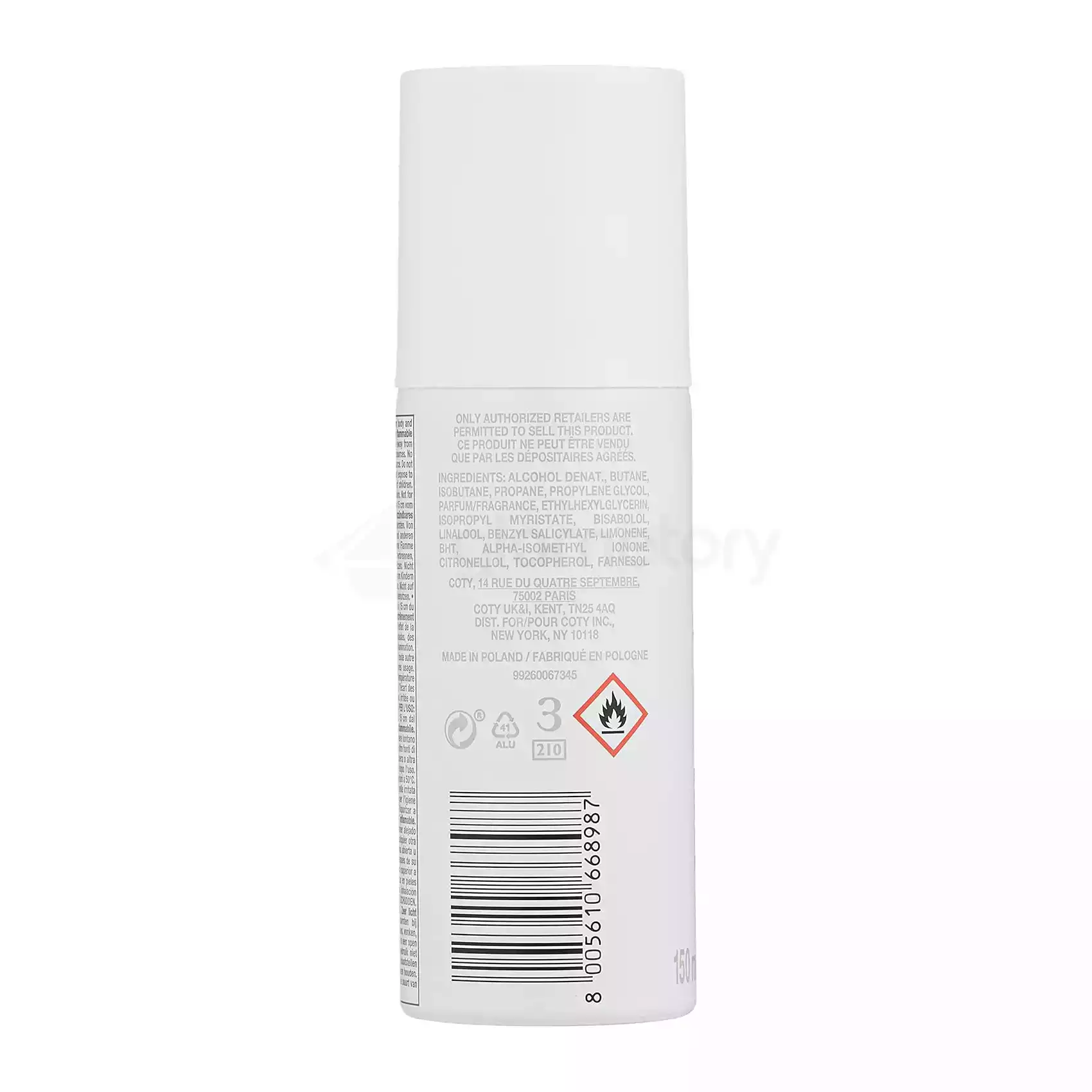 Lacoste Eau De L.12.12 Blanc Pure Deodorant Spray-150ml