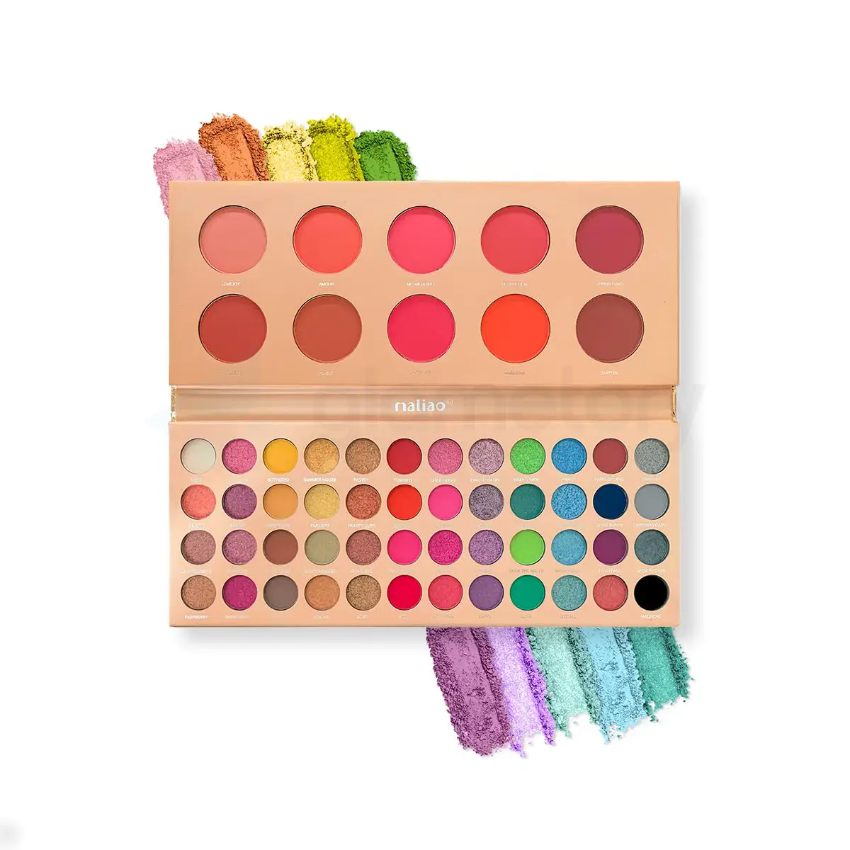 Maliao 5 Color Blush Highlighter 48 Color Eyeshadow Makeup Set