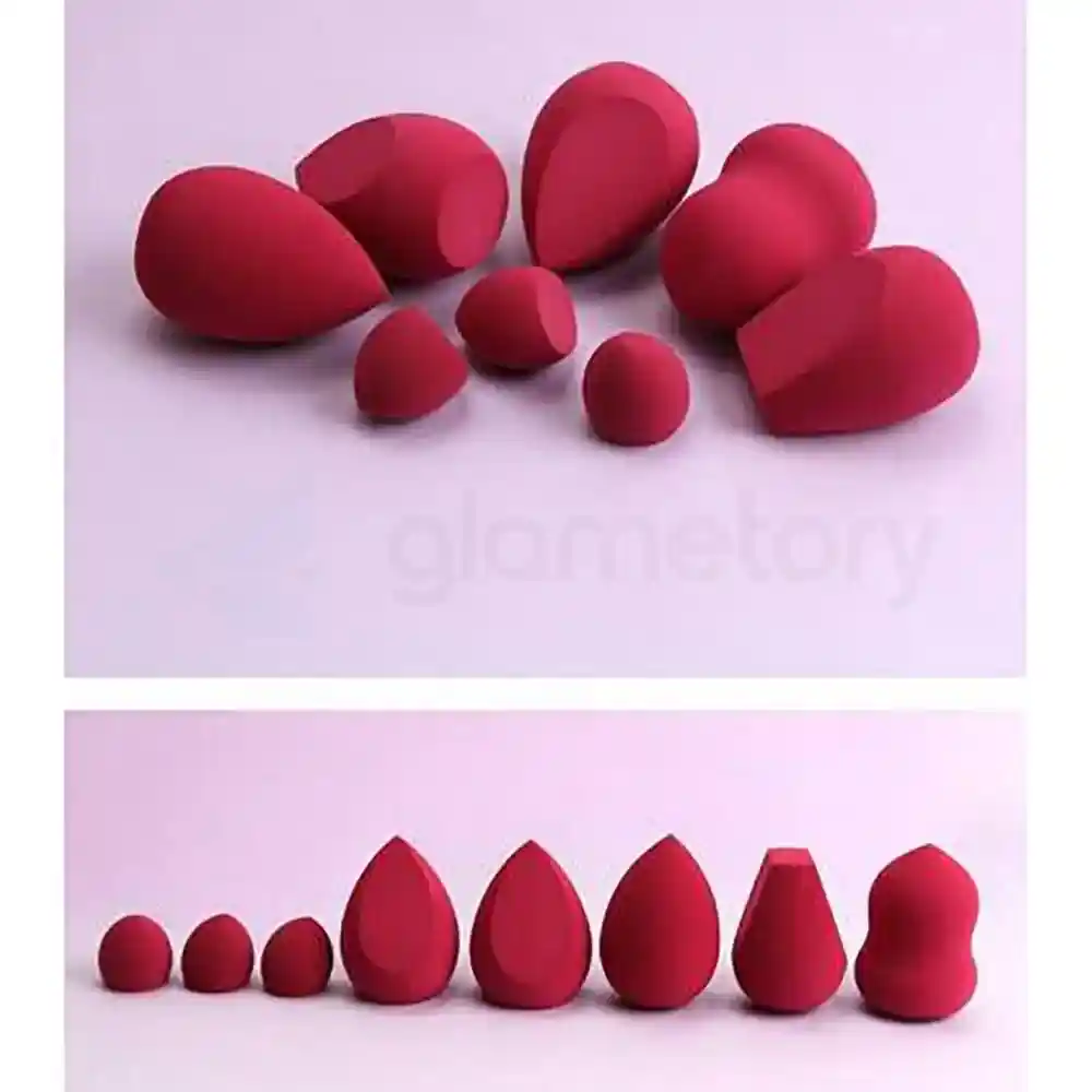 Maange Makeup Sponge Pot 8pcs Set-Pink thumbnail 3