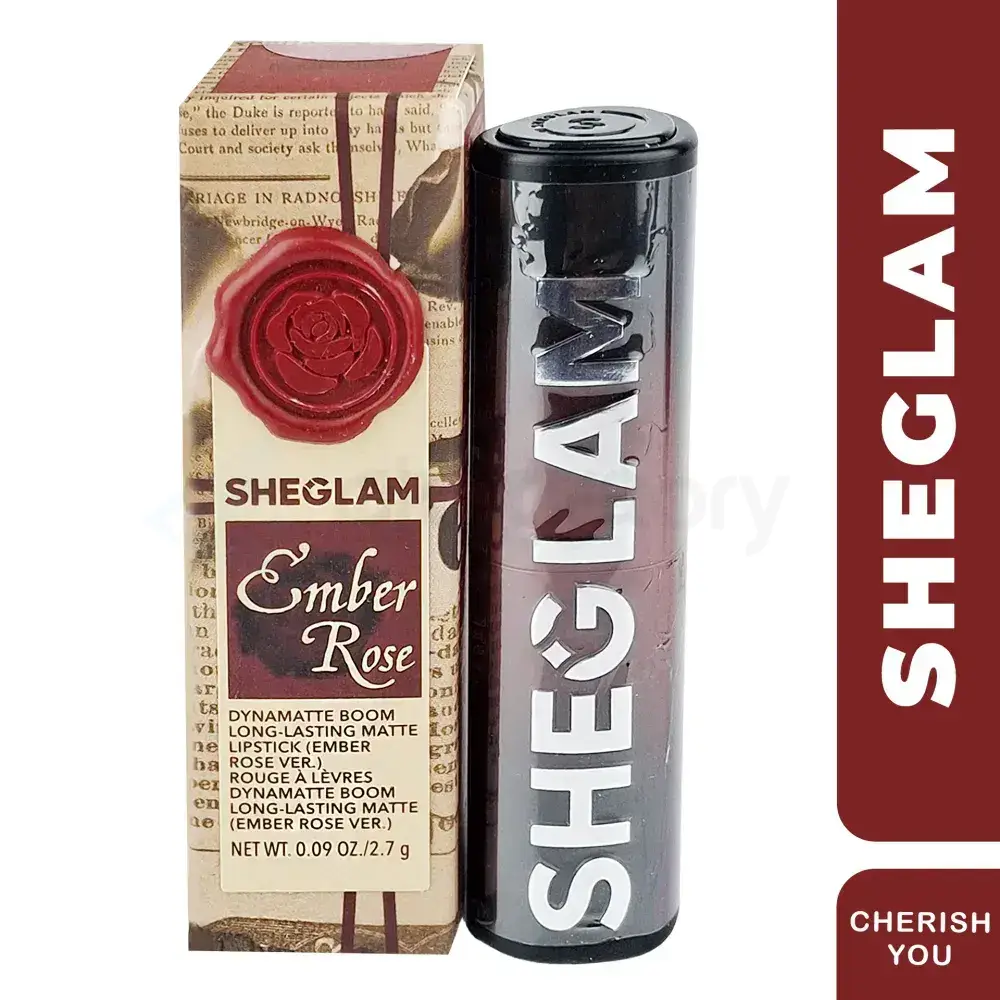 SHEGLAM Dynamatte Boom Matte Lipstick Ember Rose Ver-Cherish thumbnail 3