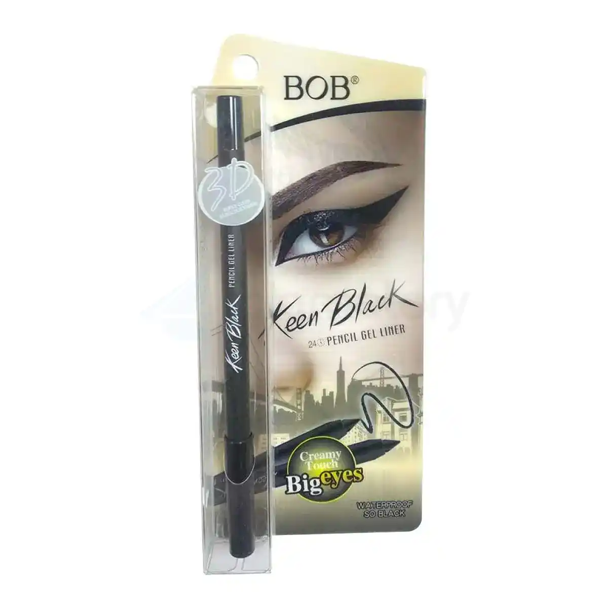 BOB Waterproof Pencil Gel Liner Kajal-Keen Black thumbnail 4