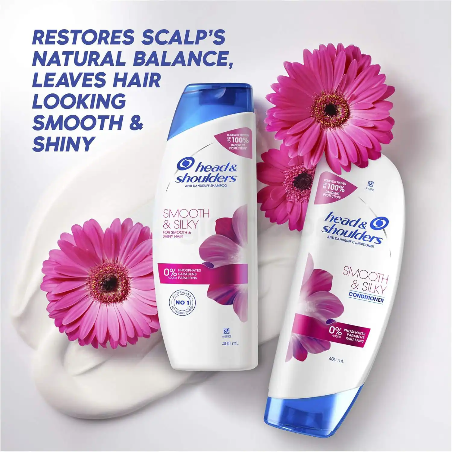 Head & Shoulders Anti Dandruff Shampoo Smooth & Silky-400ml thumbnail 4
