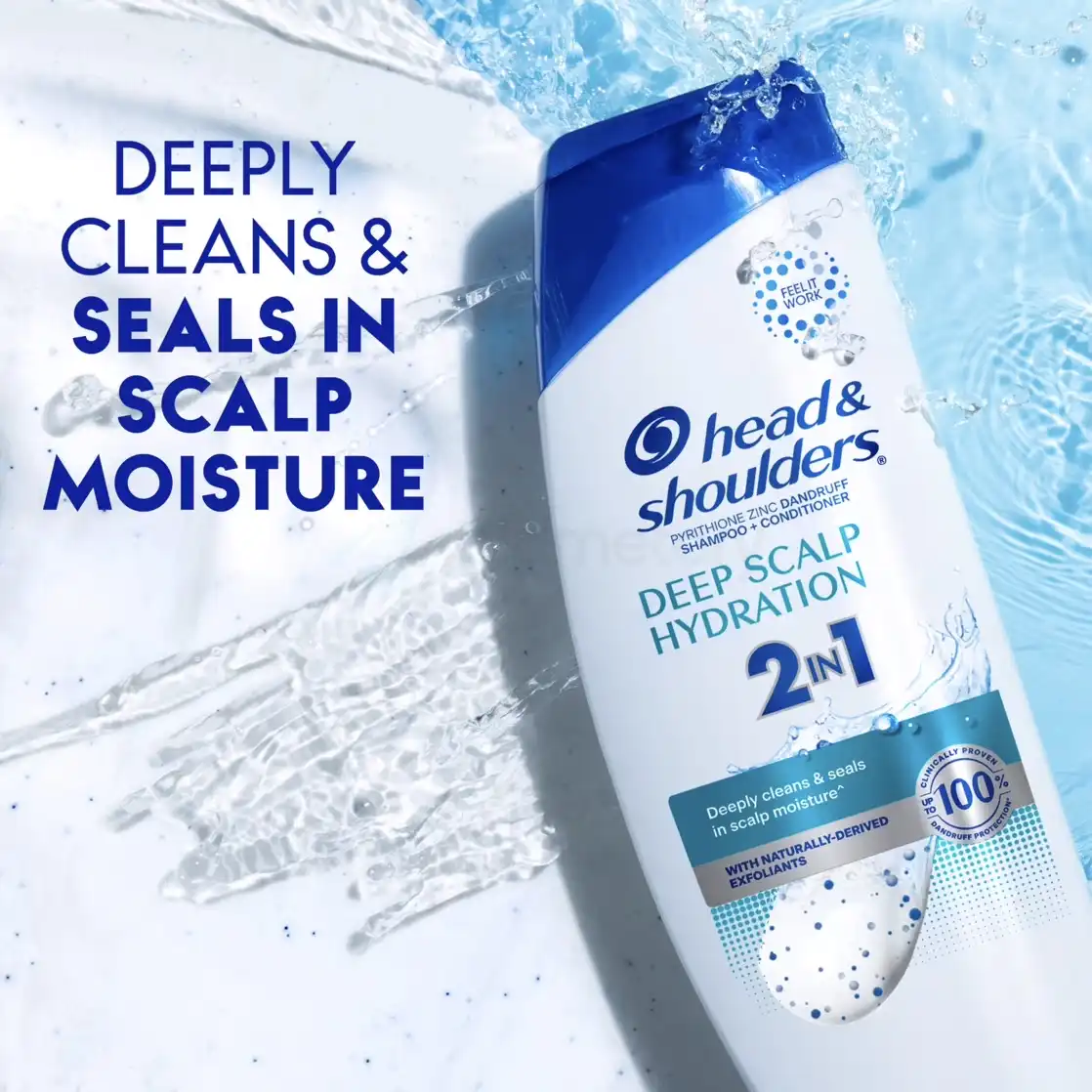 Head & Shoulders 2 In 1 Anti Dandruff Shampoo+Conditioner Deep Scalp Hydration-370ml