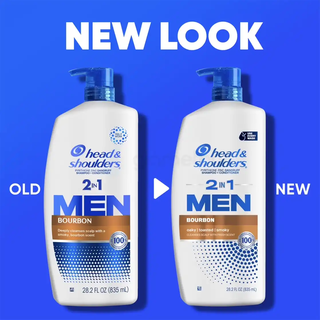 Head & Shoulders Men 2 In 1 Anti Dandruff Shampoo+Conditioner Bourbon-835ml thumbnail 3