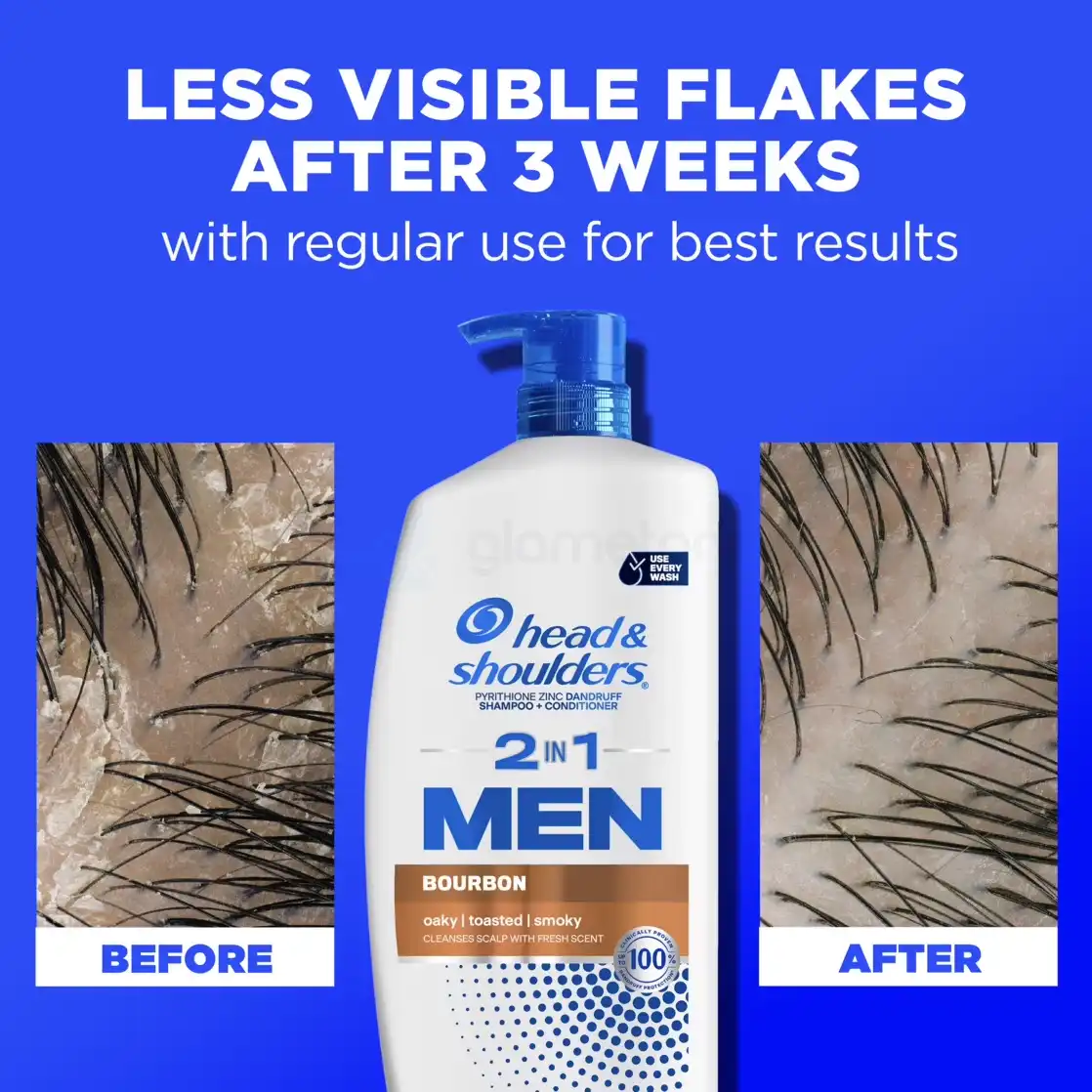 Head & Shoulders Men 2 In 1 Anti Dandruff Shampoo+Conditioner Bourbon-835ml thumbnail 5