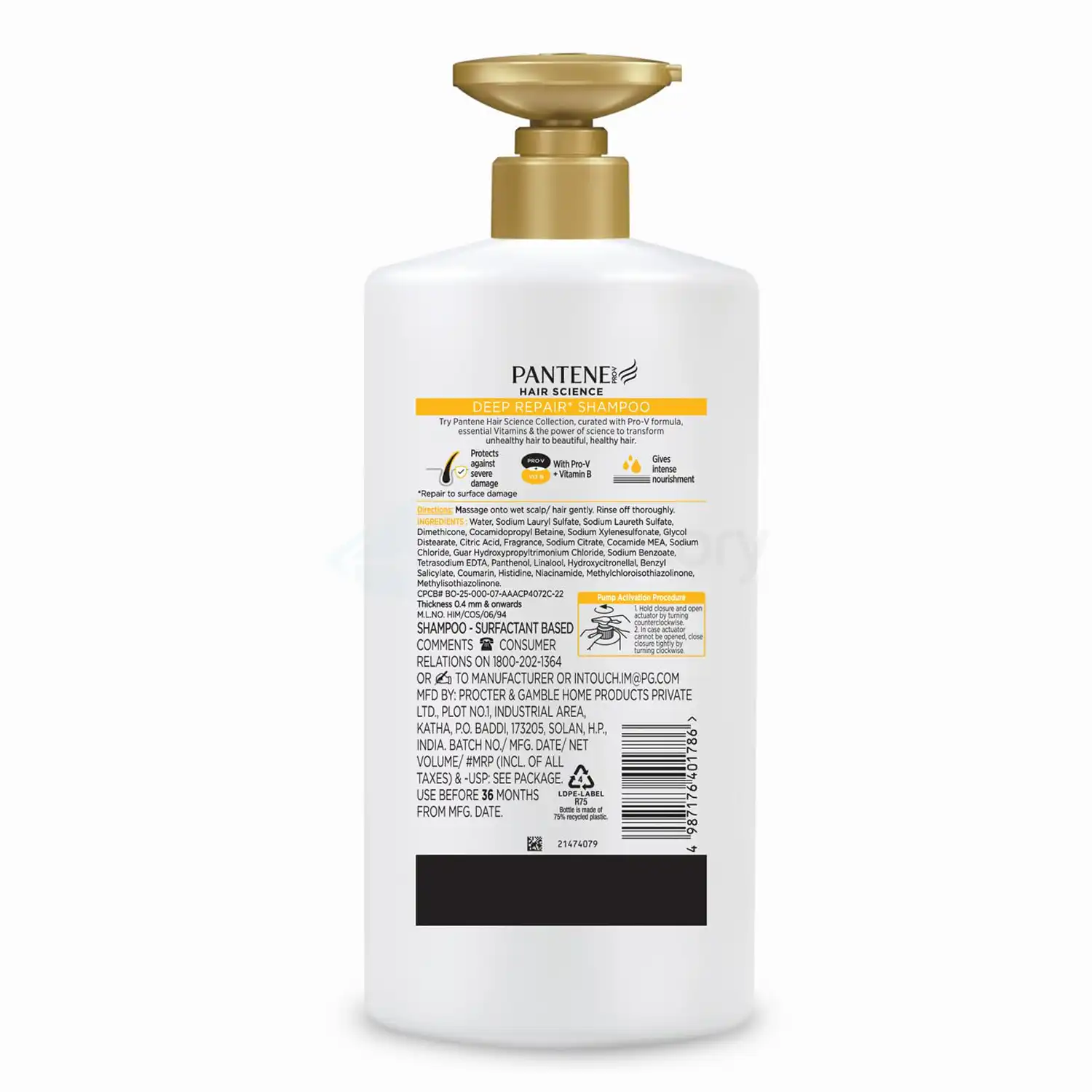 Pantene Hair Science Deep Repair Shampoo -650ml