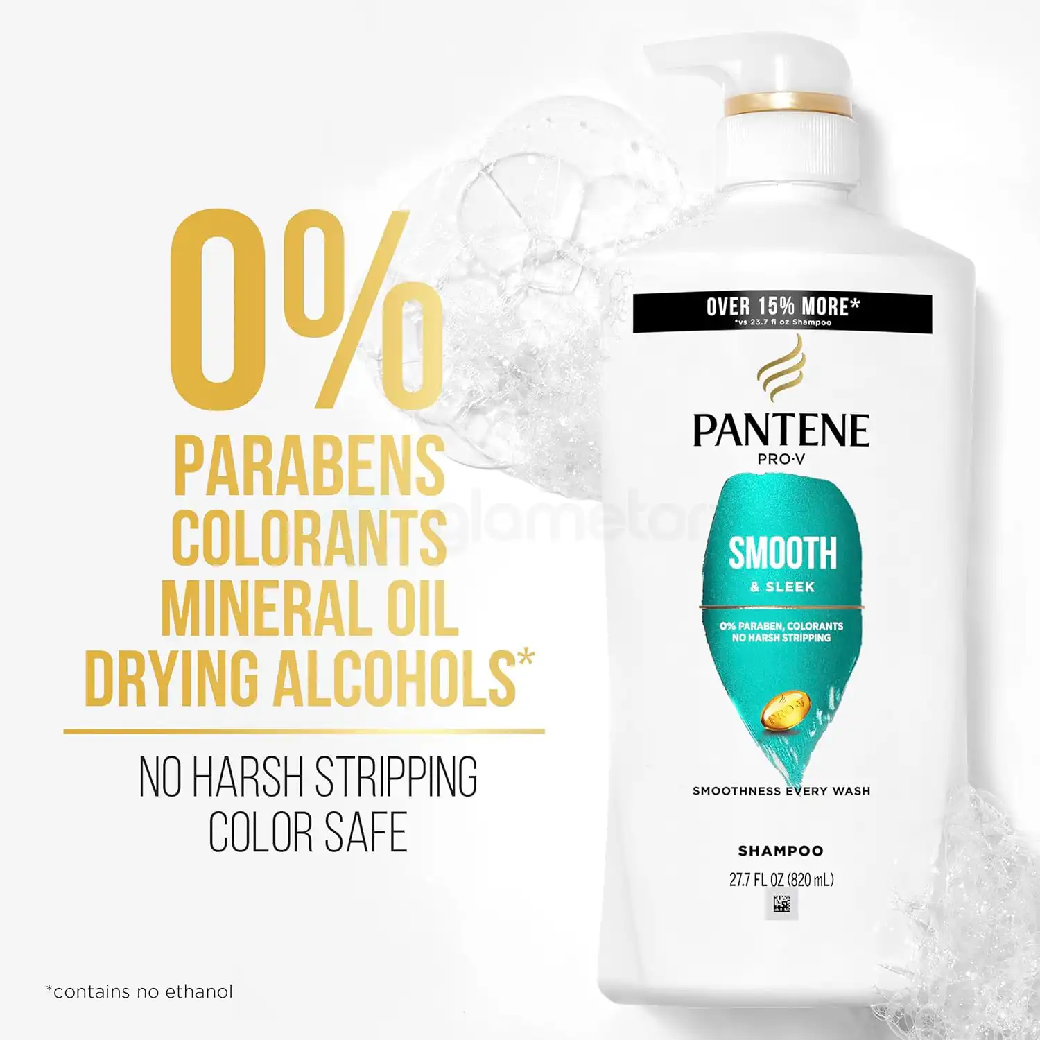 Pantene Pro V Smooth & Sleek Shampoo-820ml thumbnail 3
