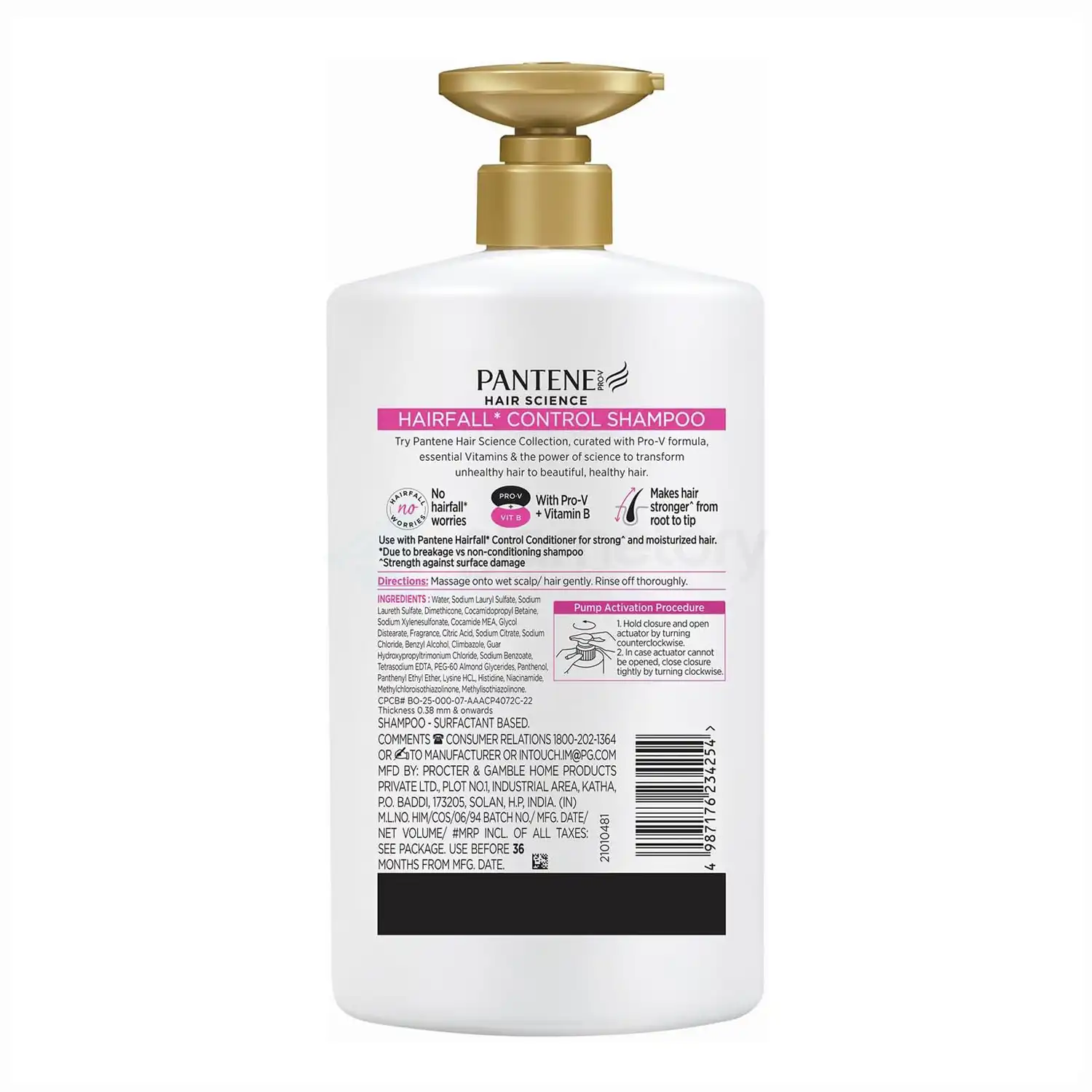 Pantene Hair Science Hair Fall Control Shampoo-1L