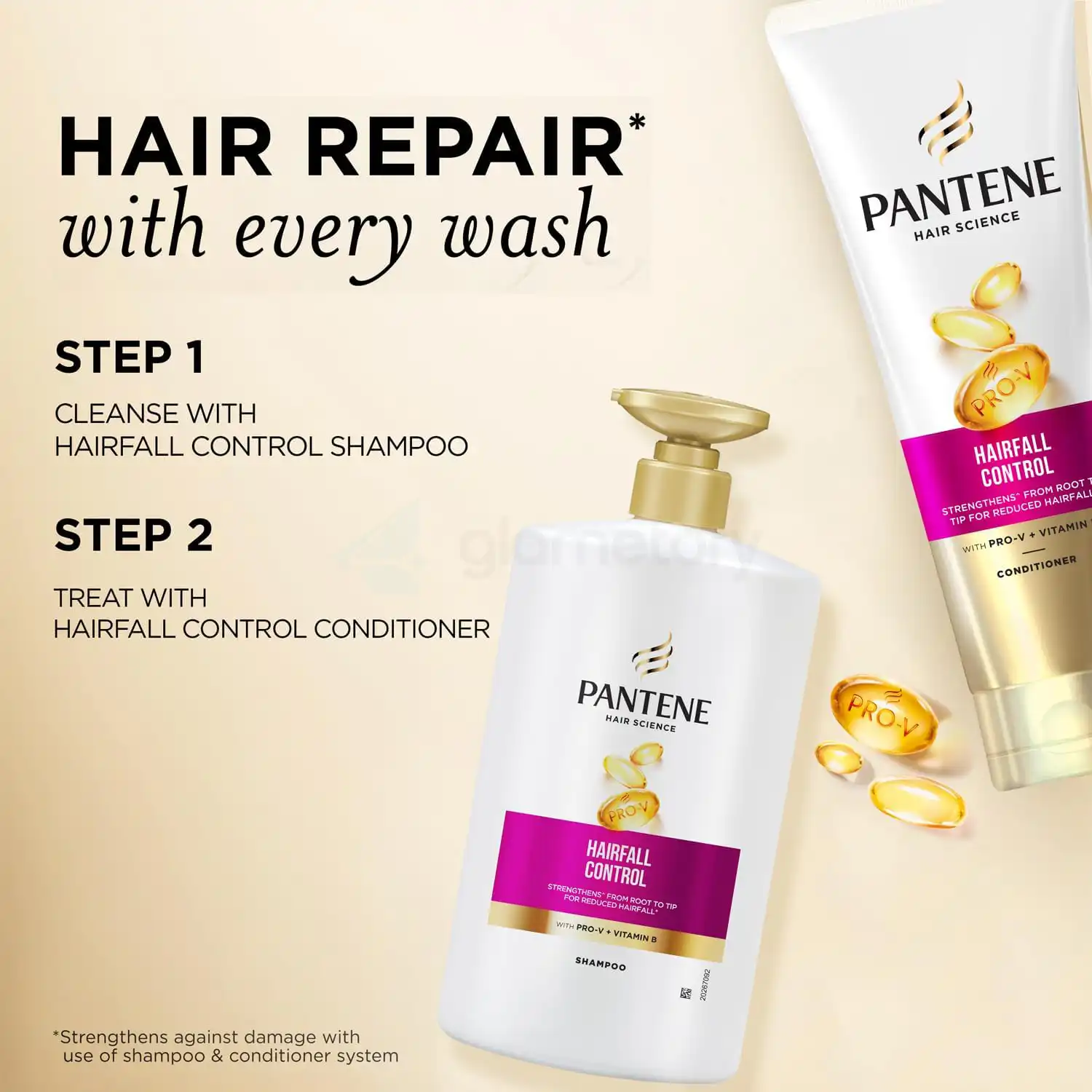 Pantene Hair Science Hair Fall Control Shampoo-1L thumbnail 3