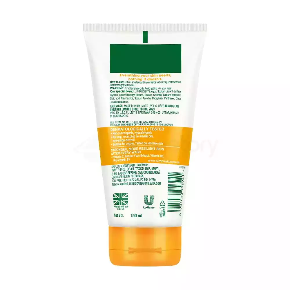 Simple Vitamin C Glow Facial Wash-150ml thumbnail 3