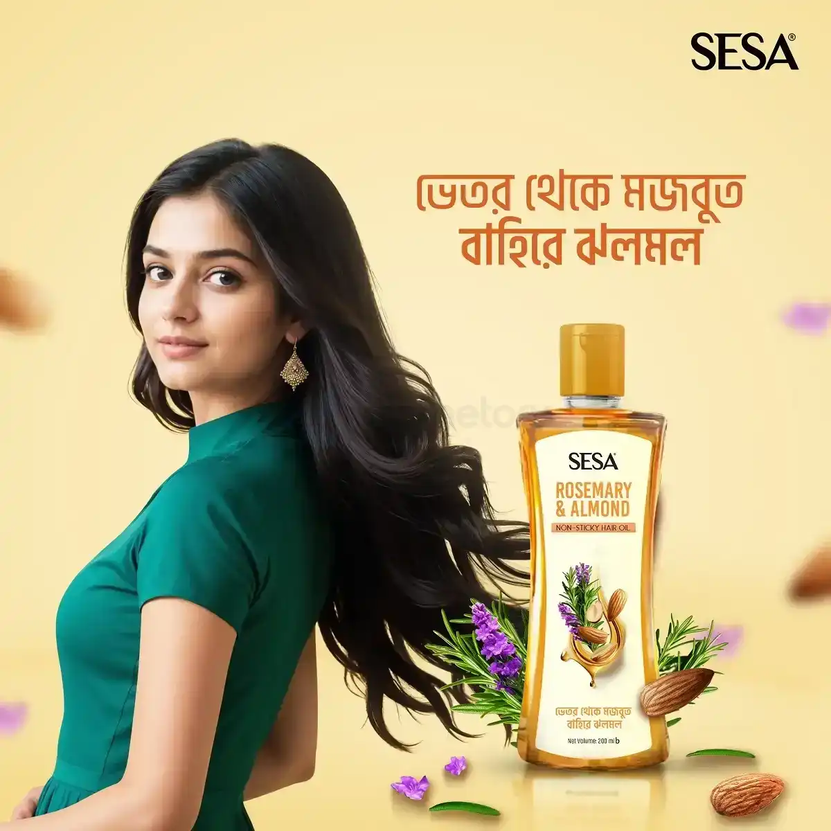 Sesa Rosemary & Almond Hair Oil-100ml thumbnail 3
