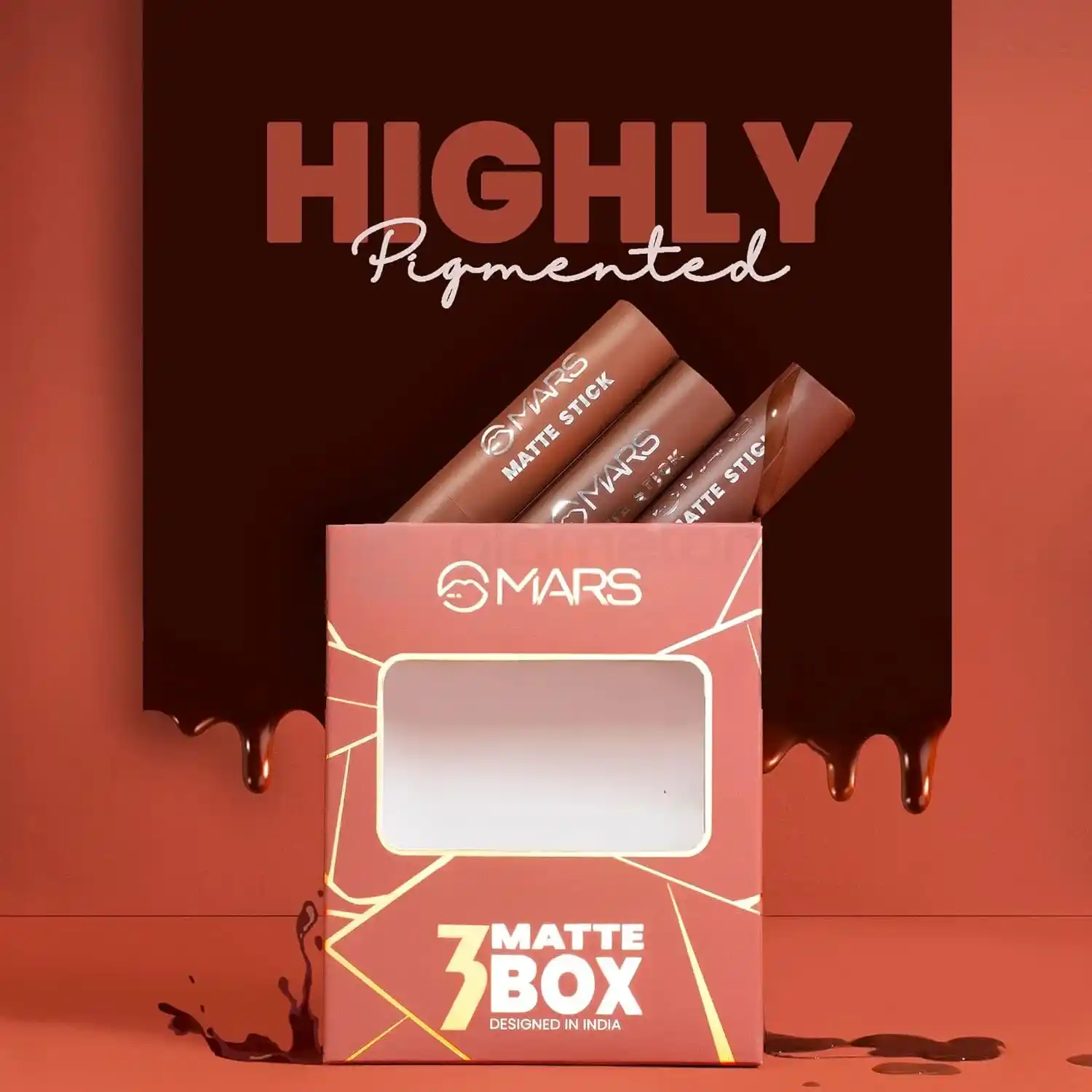 MARS 3 Matte Box Lipsticks Set-01 Reds & Maroons thumbnail 7