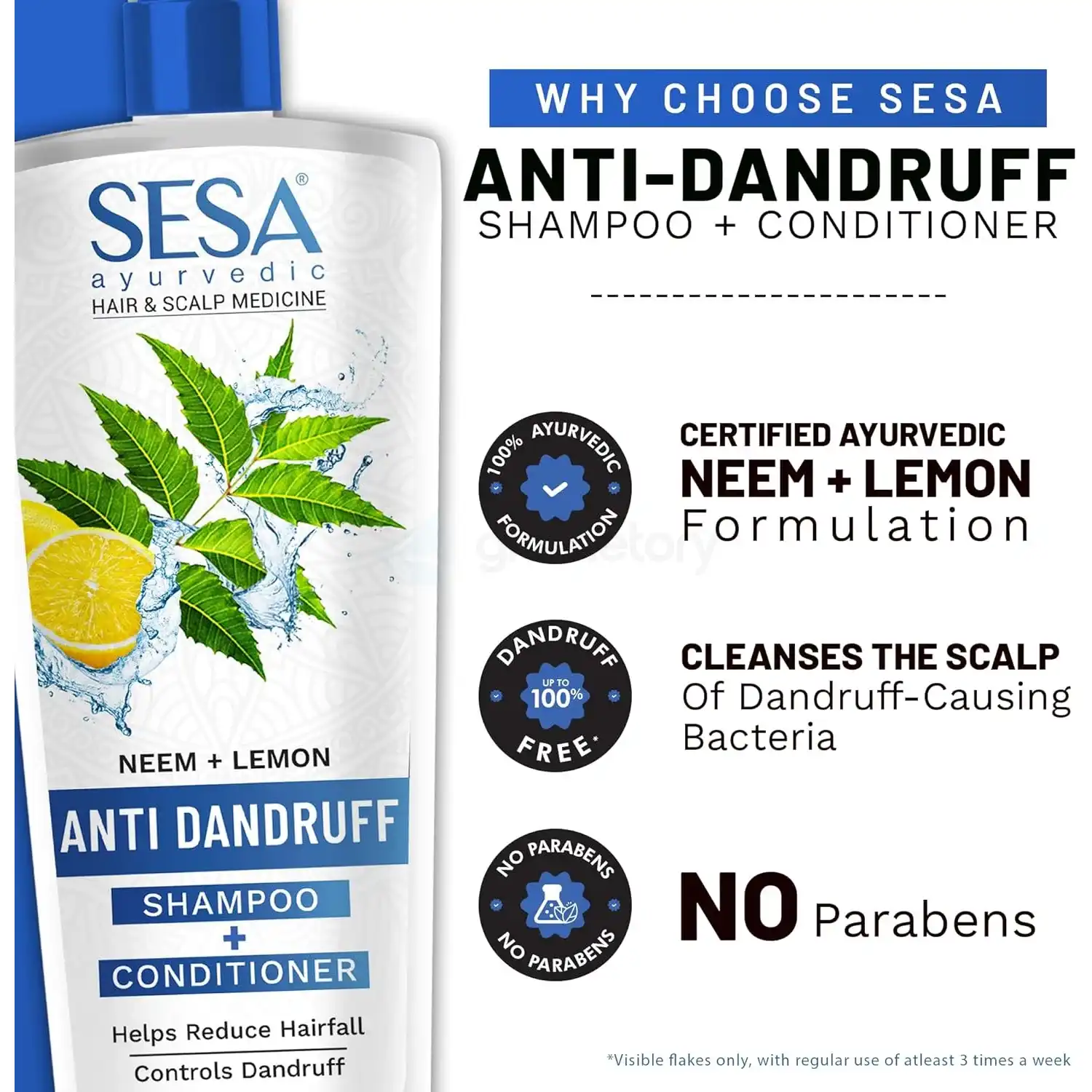 Sesa Herbal Care Anti Dandruff Shampoo+Conditioner-500ml thumbnail 4