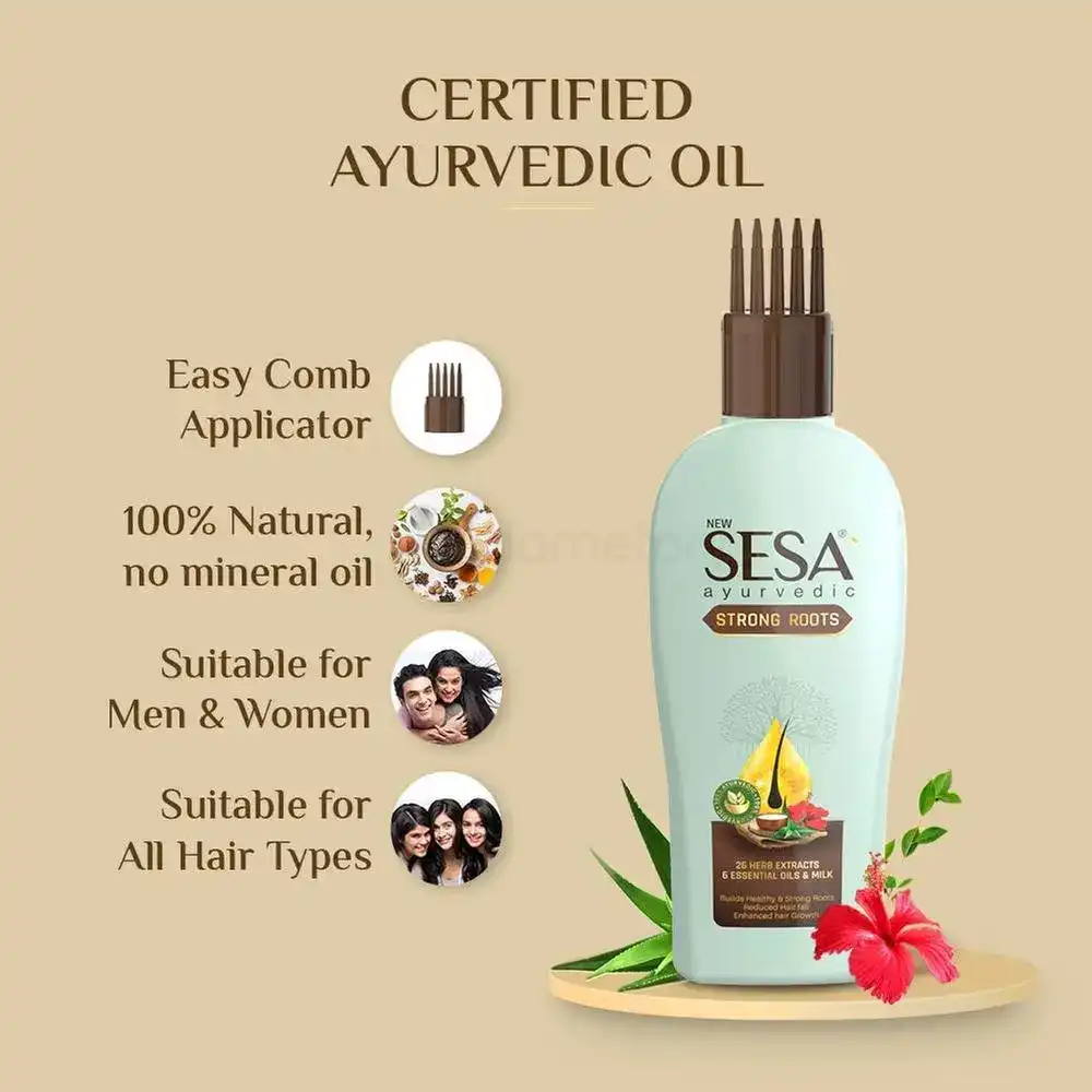 Sesa Strong Roots Herbal Hair Oil-110ml & Get 1 Free thumbnail 3