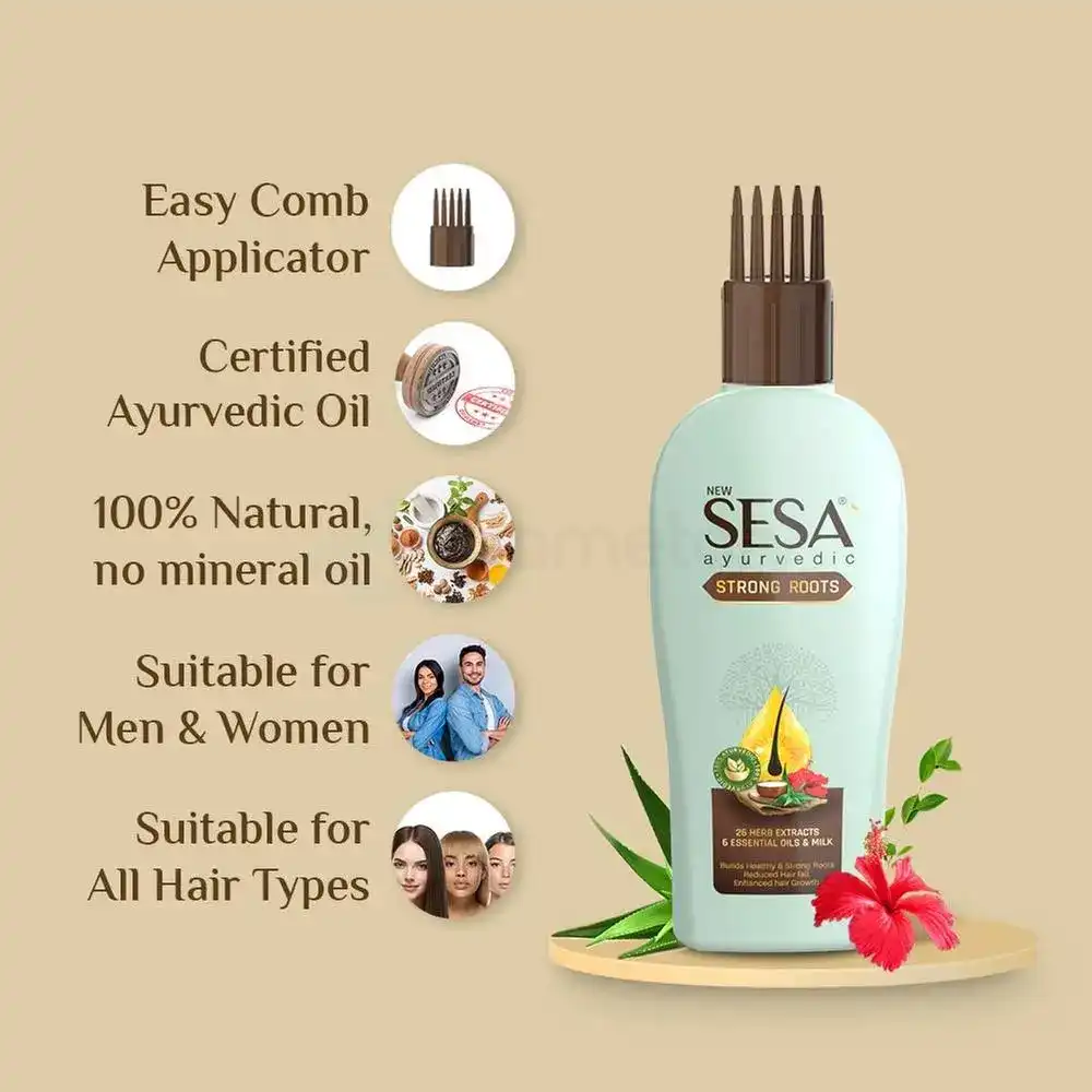 Sesa Strong Roots Herbal Hair Oil-110ml & Get 1 Free thumbnail 6