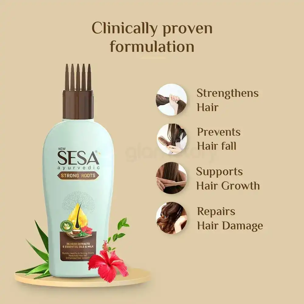 Sesa Ayurvedic Strong Roots Herbal Hair Oil-110ml thumbnail 5