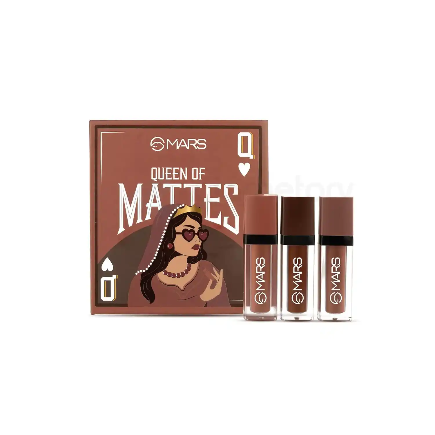 Mars Queen of Mattes Liquid Lipstick Set-04 Browns
