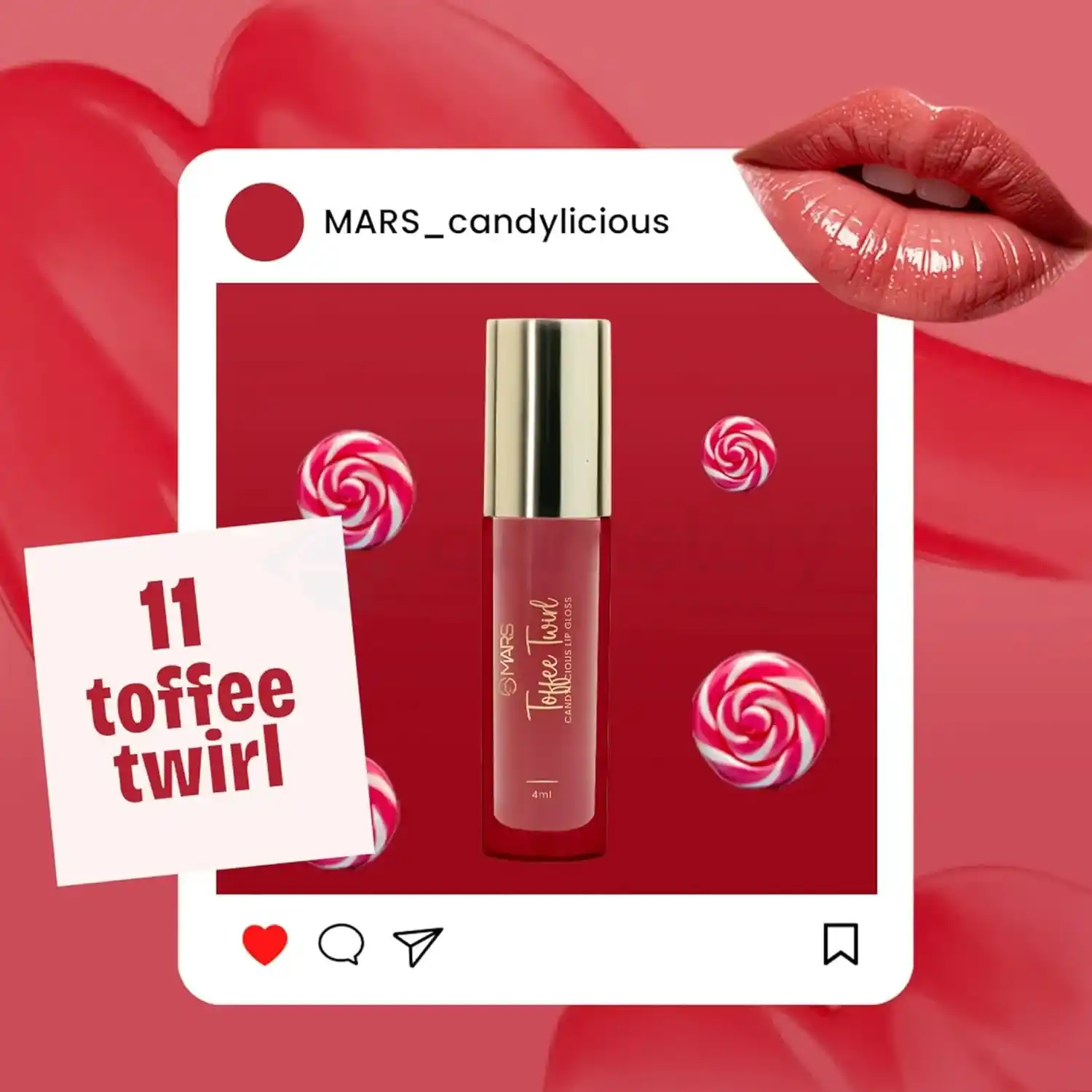 MARS Candylicious Sheer Lip Gloss-11 Toffee Twirl thumbnail 3