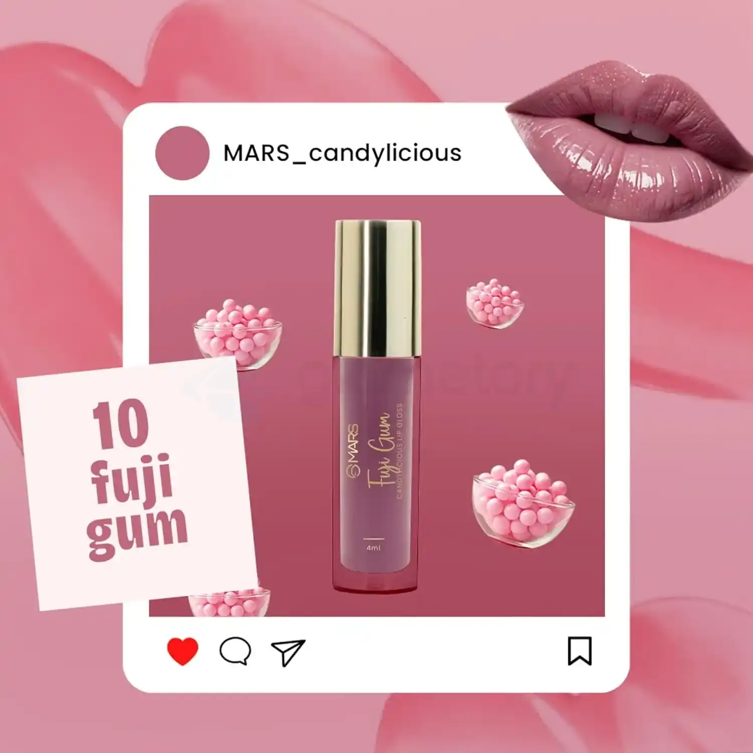 MARS Candylicious Sheer Lip Gloss-10 Fuji Gum thumbnail 3