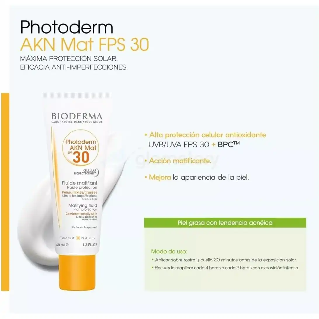 Bioderma Photoderm AKN Mat Sun Active Defense SPF30 Invisible-40ml thumbnail 4
