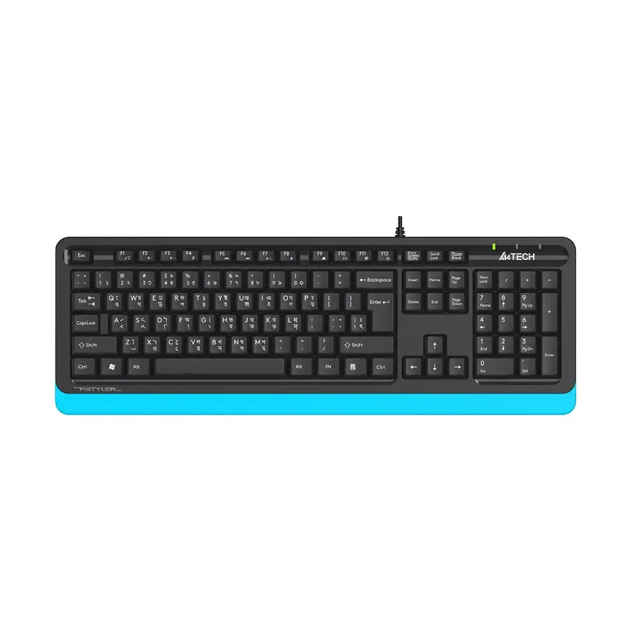 A4TECH FK10 Fstyler Wired Multimedia Keyboard with Bangla thumbnail 1