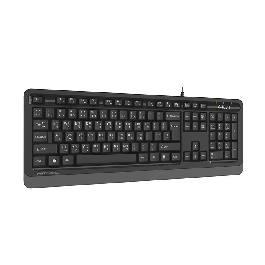 A4TECH FK10 Fstyler Wired Multimedia Keyboard with Bangla